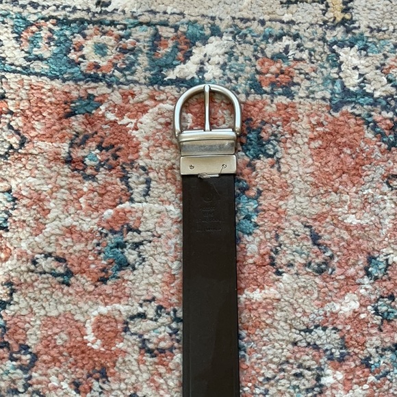Fossil Black Leather Belt with Silver Buckle - Picture 2 of 7